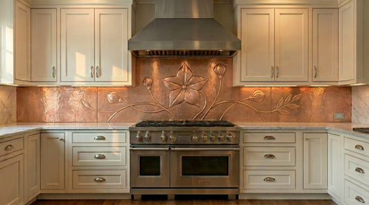 Balloon Flower Copper Backsplash