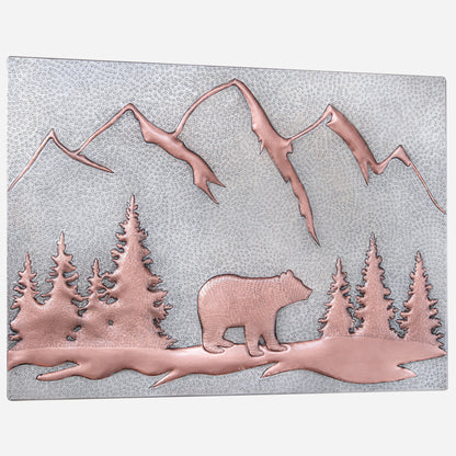 Copper Backsplash( Bear Scene, Gray&Copper Color)