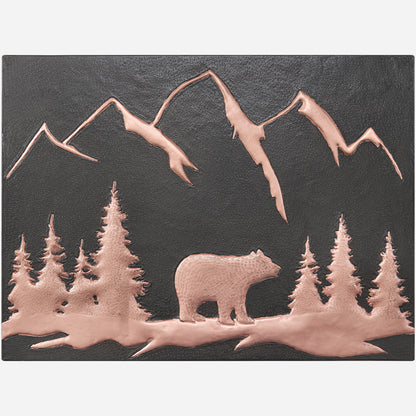 Copper Backsplash Tile (Bear Scene, Black Color)