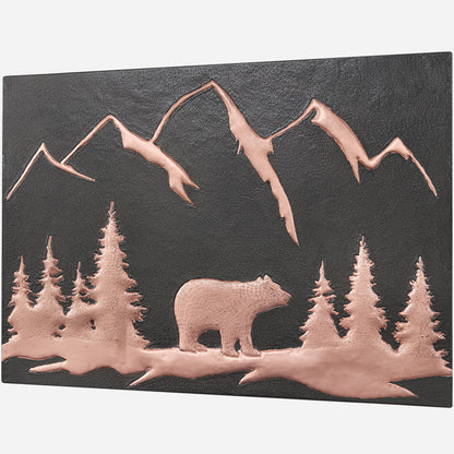 Copper Backsplash Tile (Bear Scene, Black Color)