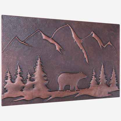 Bear Scene Kitchen Backsplash Tile - 18"x24" Brown - Natuross