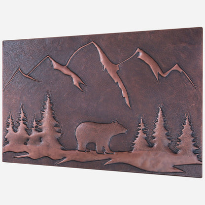 Bear Scene Kitchen Backsplash Tile - 18"x24" Brown - Natuross