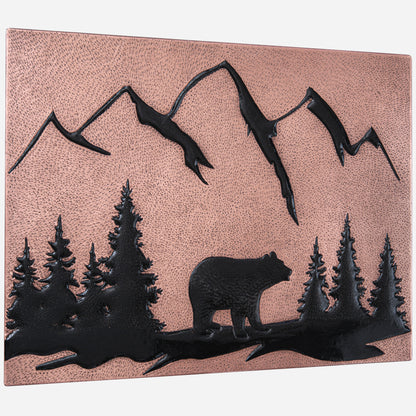 Copper Backsplash( Bear Scene, Copper&Black Color)