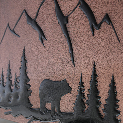 Copper Backsplash( Bear Scene, Copper&Black Color)