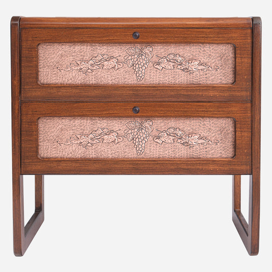 Copper Nightstand with 2-Drawer