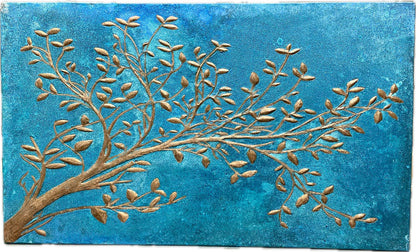 Blue Copper Tree Branches Backsplash - Natuross