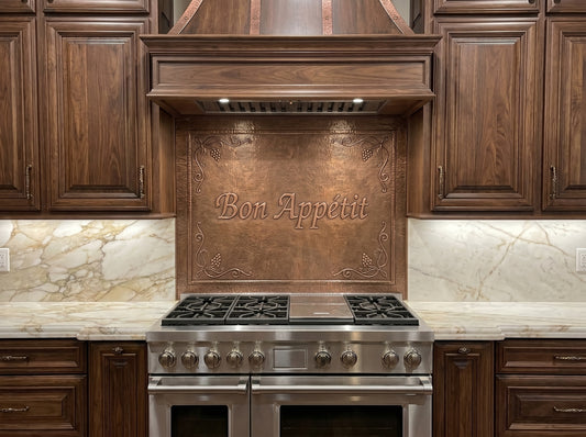Bon Appétit Copper Kitchen Backsplash