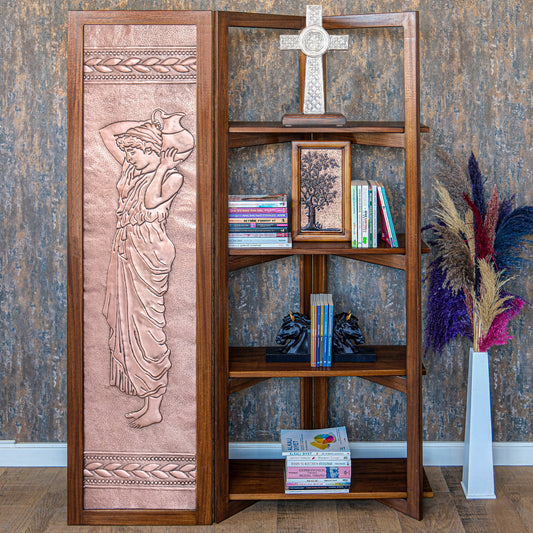 Copper 3 Panel Foldable Bookshelf