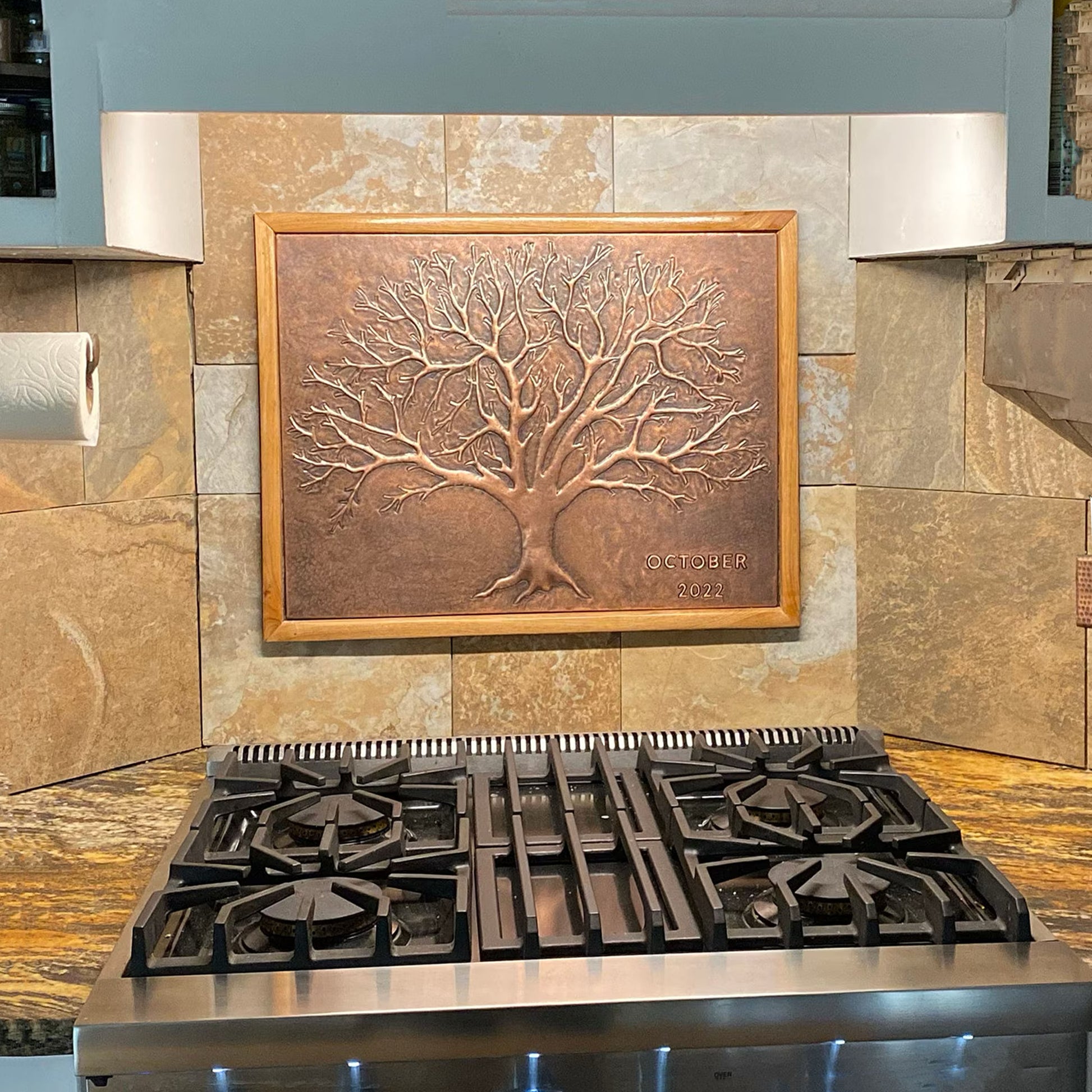 Eternal Tree Copper Backsplash in Brown - Natuross
