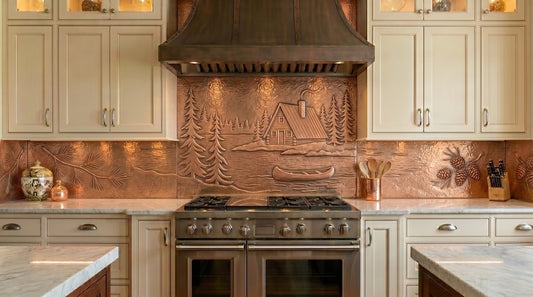 Cabin by the Lake Copper Panel