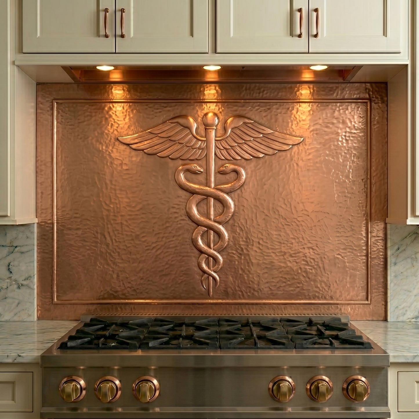 Caduceus Copper Backsplash