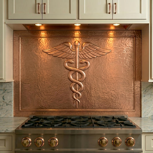 Caduceus Copper Backsplash