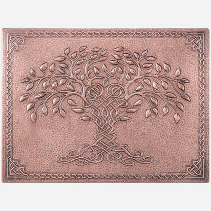 Celtic Tree of Life Kitchen Backsplash Tile - 18"x24" Copper - Natuross