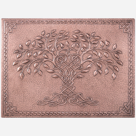 Celtic Tree of Life Kitchen Backsplash Tile - 18"x24" Copper