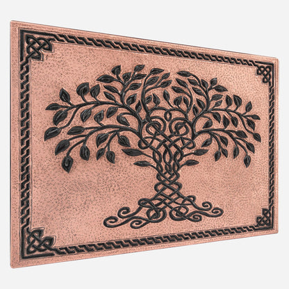 Celtic Tree of Life Kitchen Backsplash Tile - 18"x24" Copper&Black - Natuross