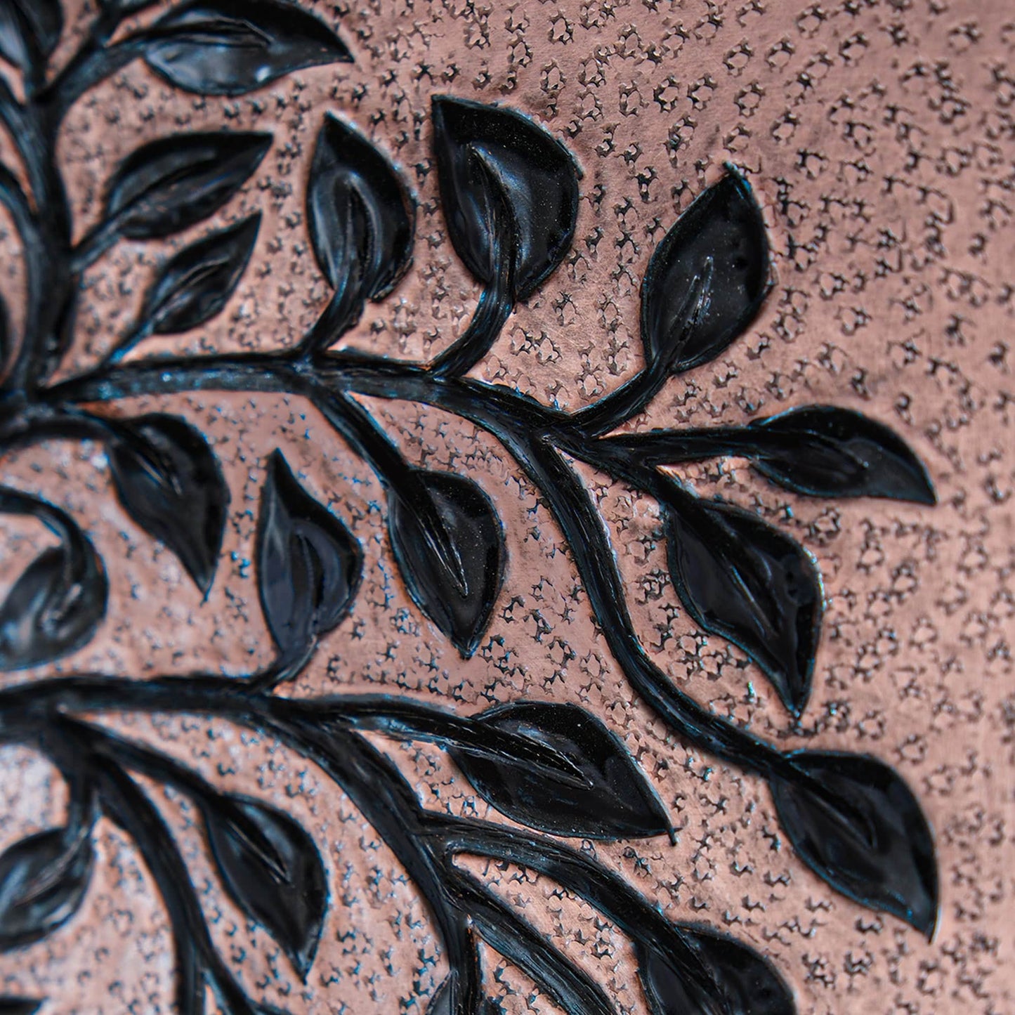 Celtic Tree of Life Kitchen Backsplash Tile - 18"x24" Copper&Black