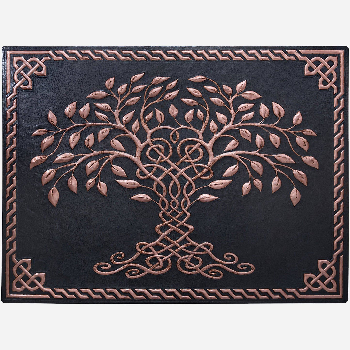 Celtic Tree of Life Kitchen Backsplash Tile - 18"x24" Black