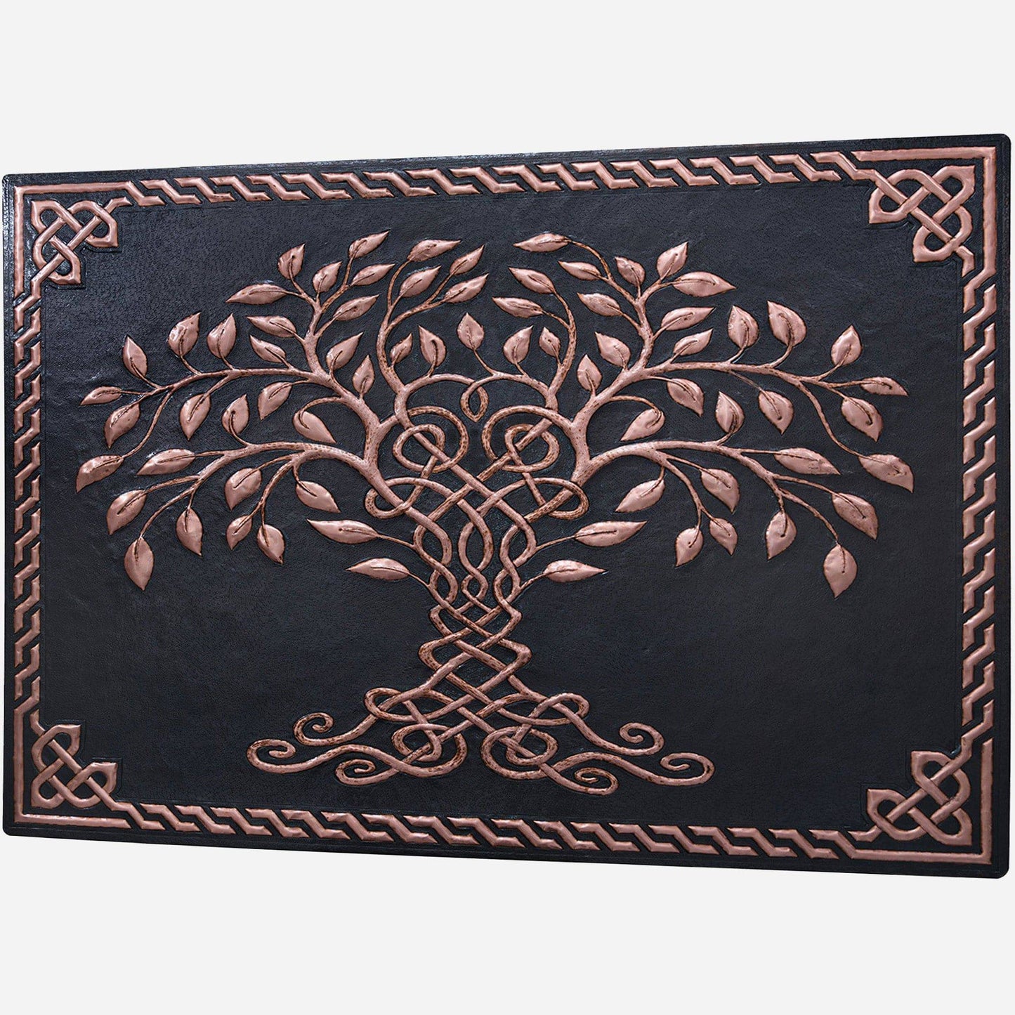 Celtic Tree of Life Kitchen Backsplash Tile - 18"x24" Black