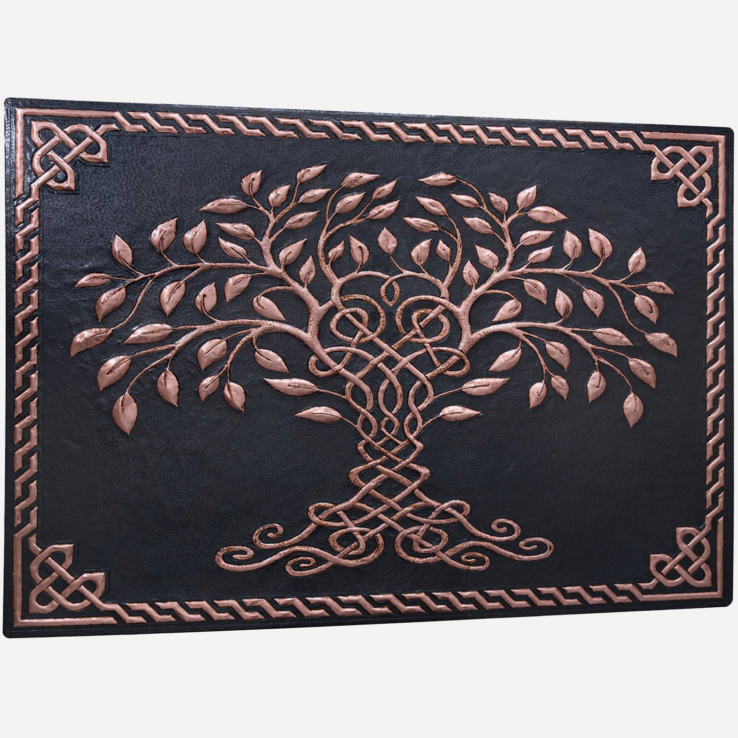 Celtic Tree of Life Kitchen Backsplash Tile - 18"x24" Black