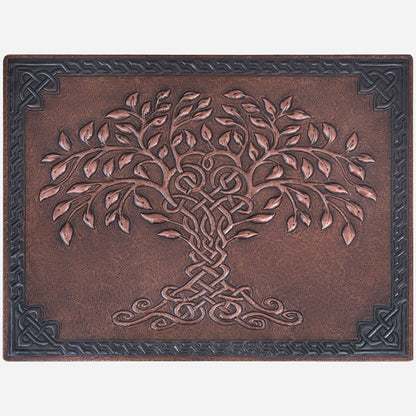 Celtic Tree of Life Kitchen Backsplash Tile - 18"x24" Brown - Natuross