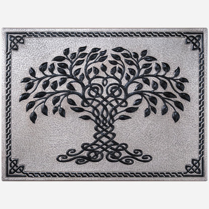 Celtic Tree of Life Kitchen Backsplash Tile - 18"x24" Gray&Black - Natuross