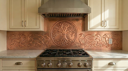 Celtic Knot Copper Backsplash
