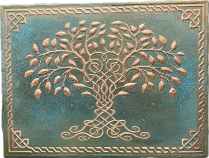 Blue Tree of Life Copper Backsplash