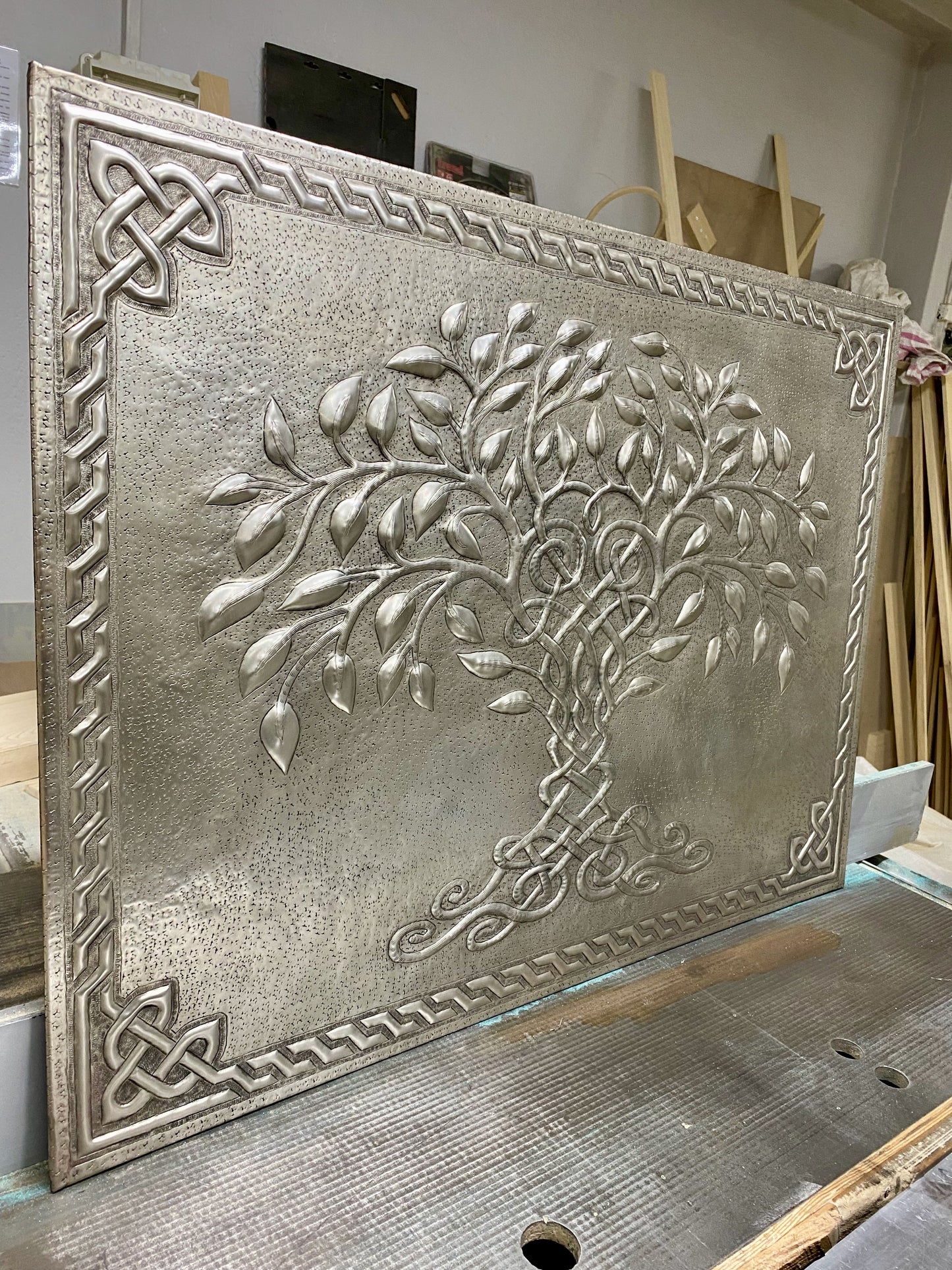 Gray Tree of Life Copper Backsplash