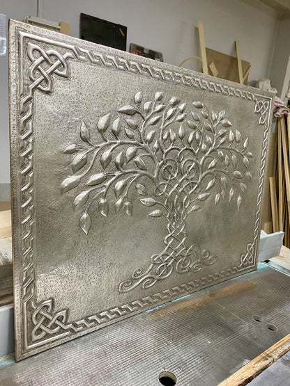 Gray Tree of Life Copper Backsplash