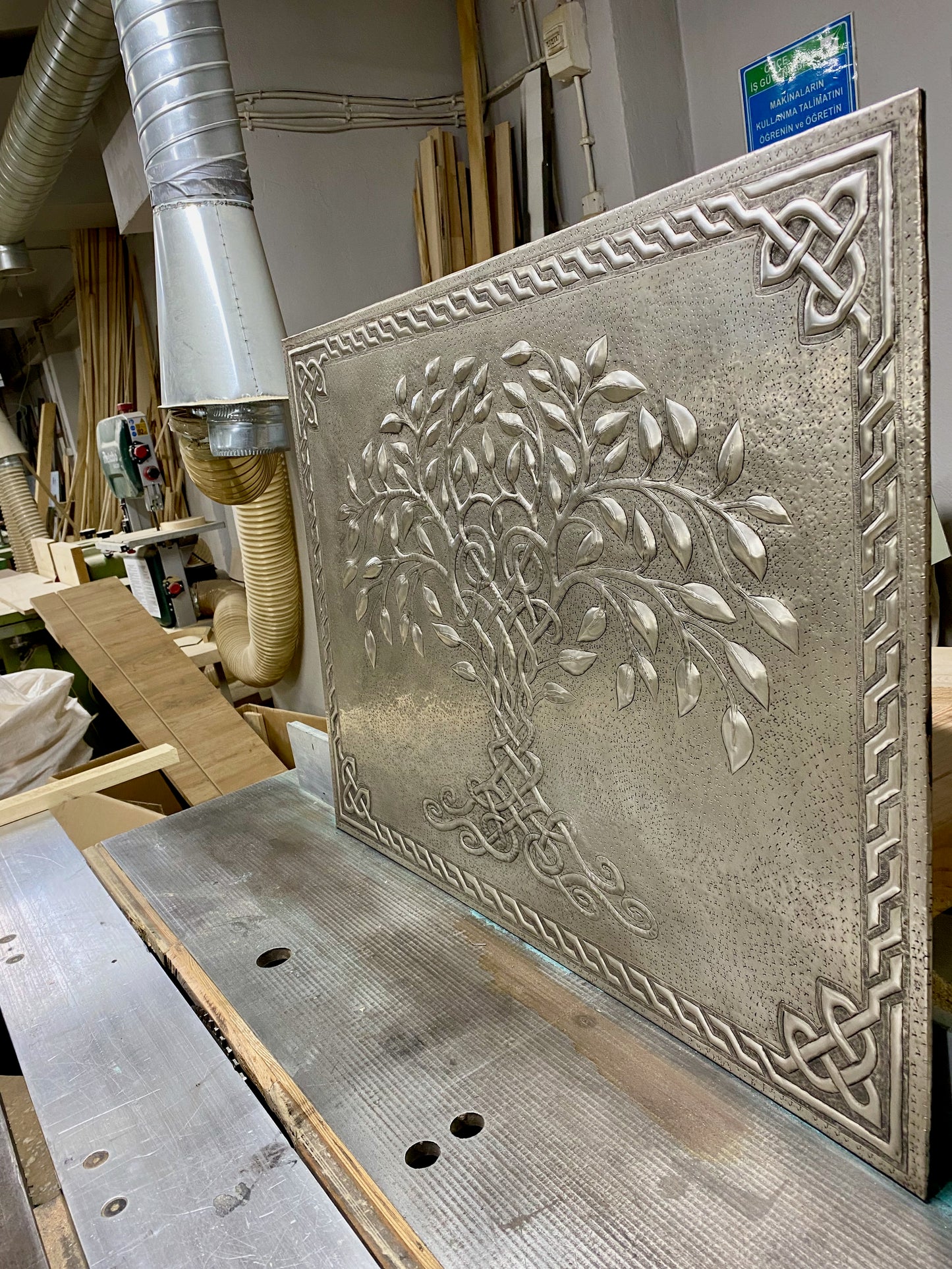 Gray Tree of Life Copper Backsplash