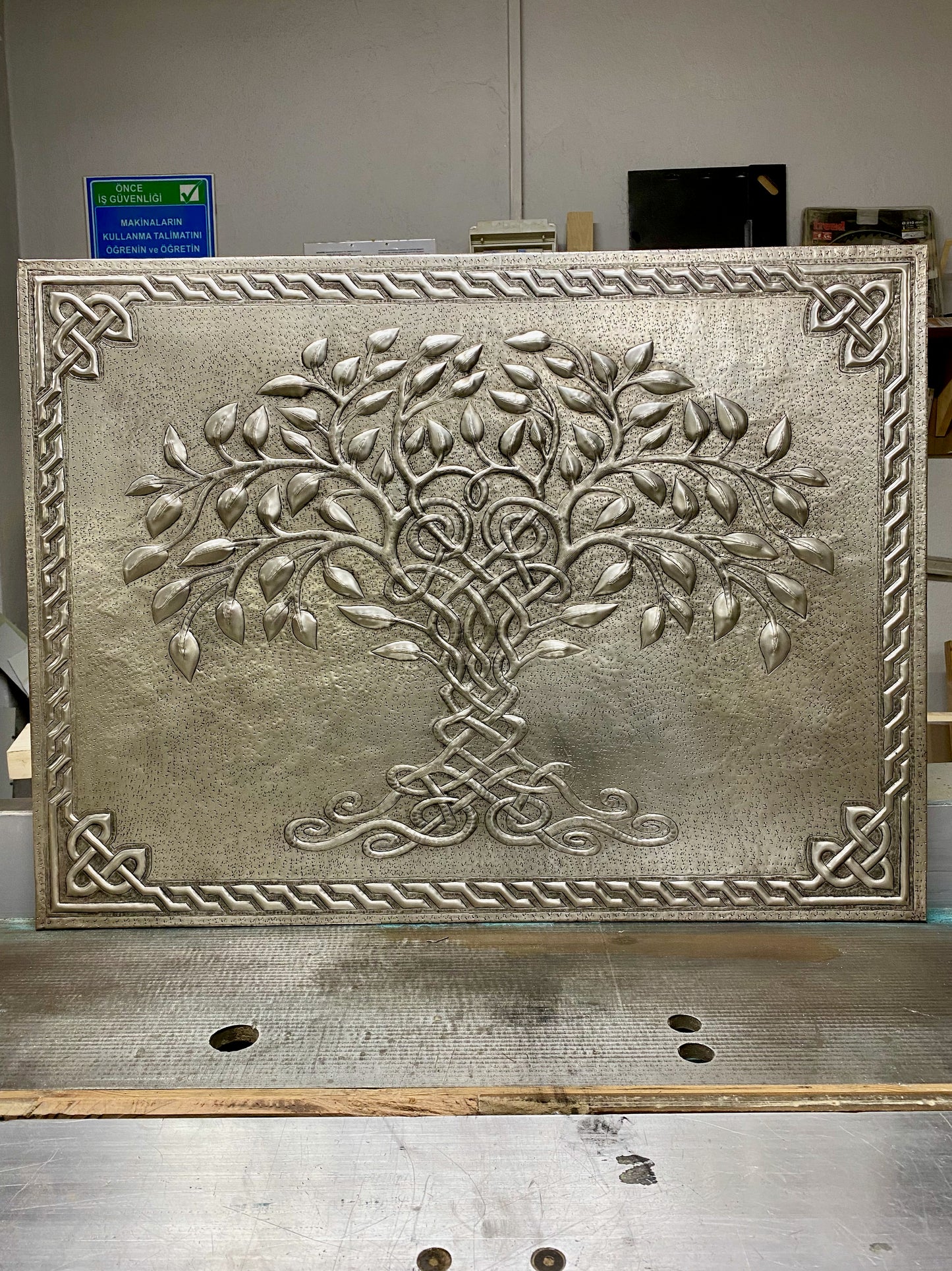 Gray Tree of Life Copper Backsplash