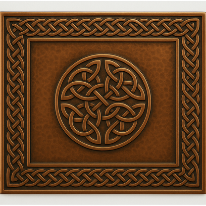 Celtic Knot Metal Wall Art Backsplash Panel