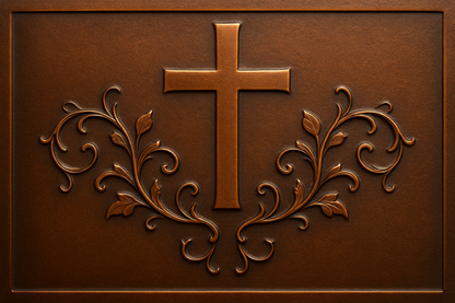 Christian Cross Metal Wall Art Panel