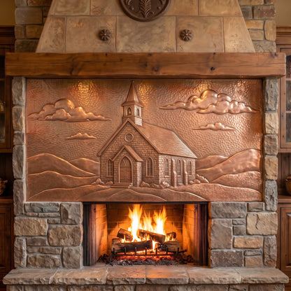 Church Portrait in Copper
