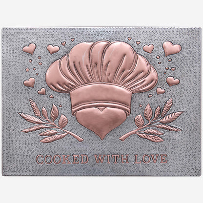 "Cooked With Love" Kitchen Backsplash Tile - 24x32 Gray&Copper - Natuross