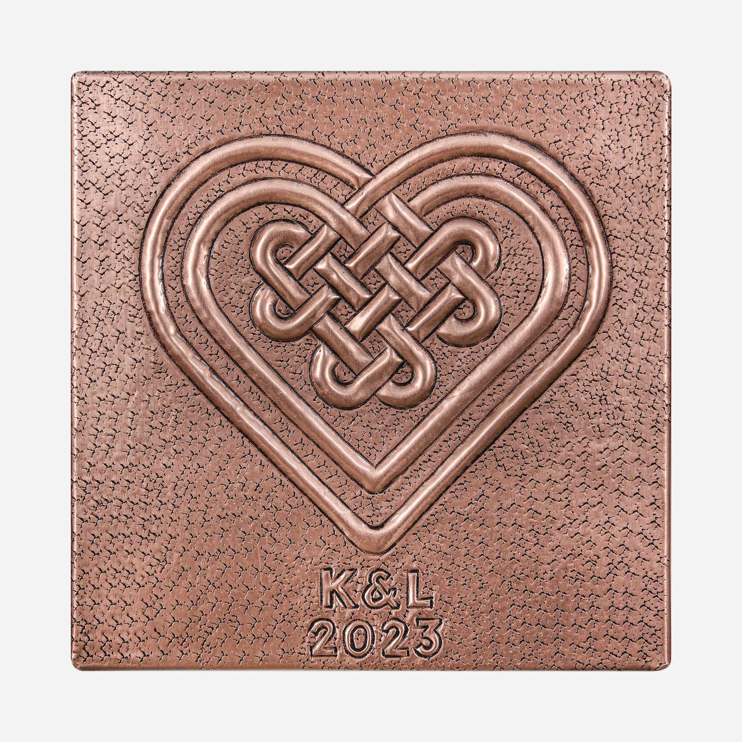 Copper Backsplash Panel (Celtic Heart Love Knot)