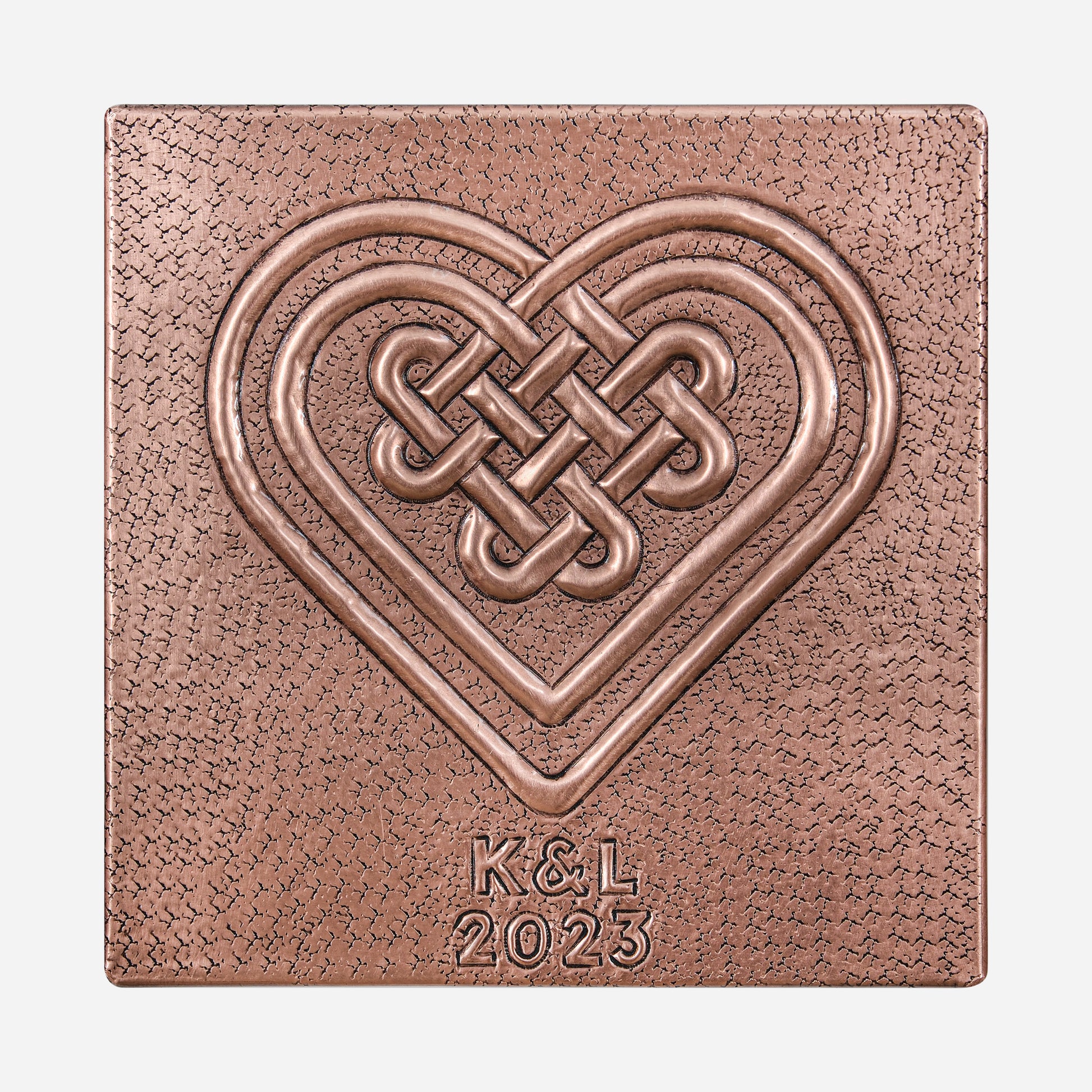 Copper Backsplash Panel (Celtic Heart Love Knot)
