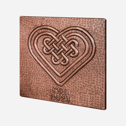 Copper Backsplash Panel (Celtic Heart Love Knot)