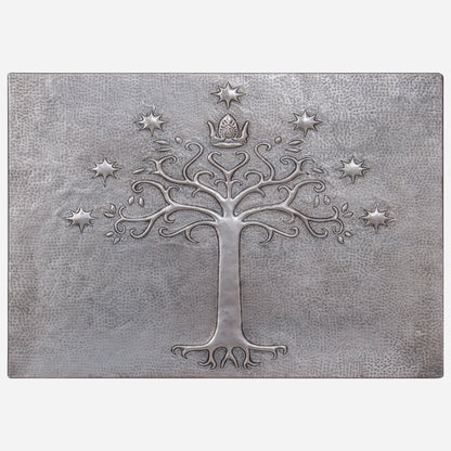 Copper Backsplash Panel (Lord of the Rings White Tree of Gondor, Silver Color)