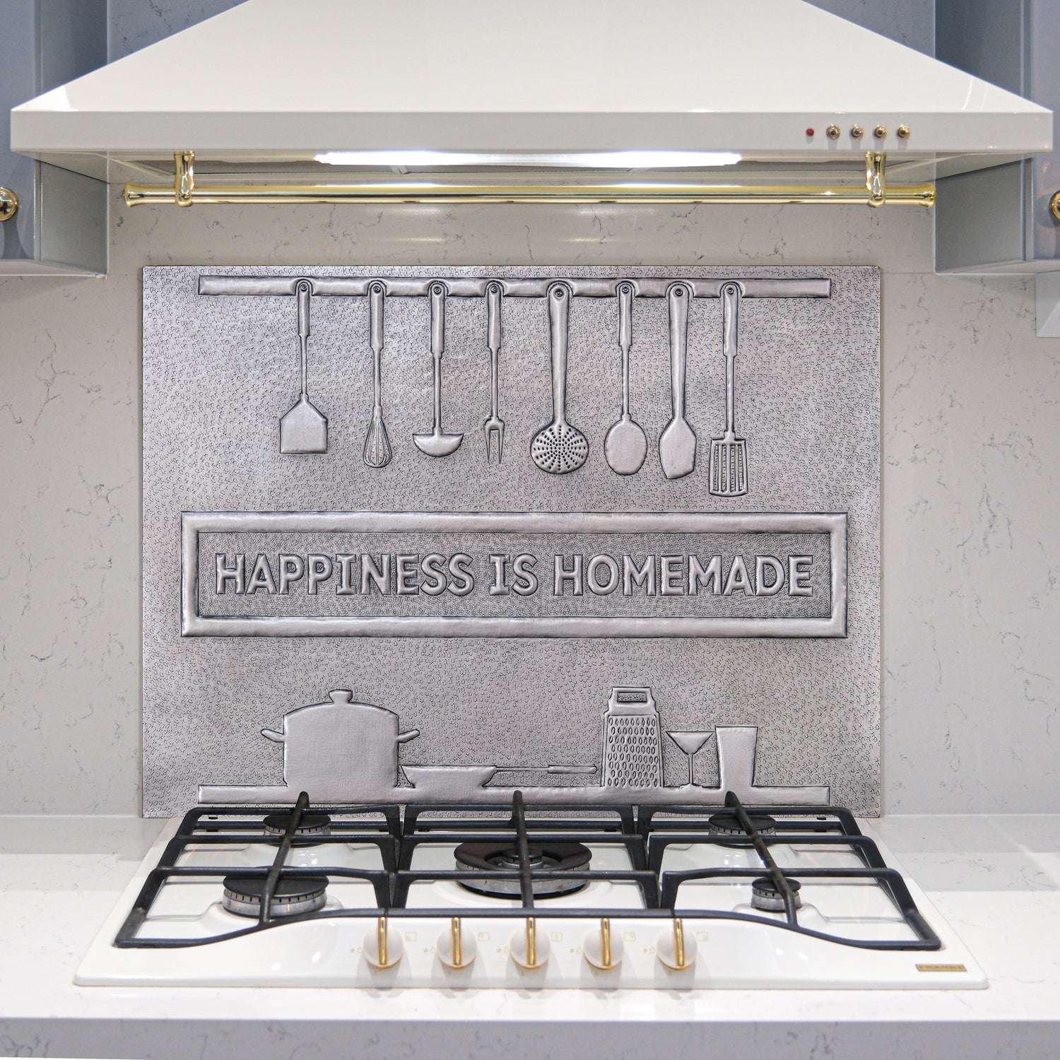 Cozy Home Kitchen Backsplash Tile - Copper Happiness is Homemade - Gray - Natuross