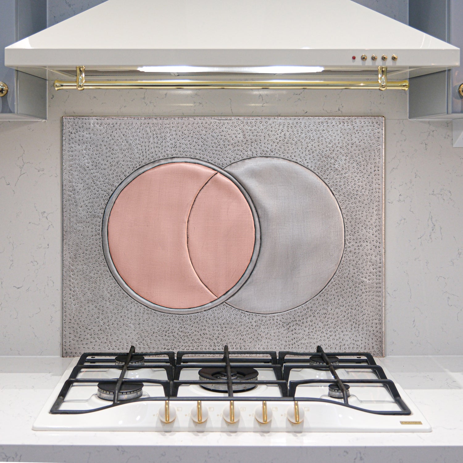 Industrial Kitchen Backsplash Tile - Copper Minimalist Design - Gray & Copper - Natuross