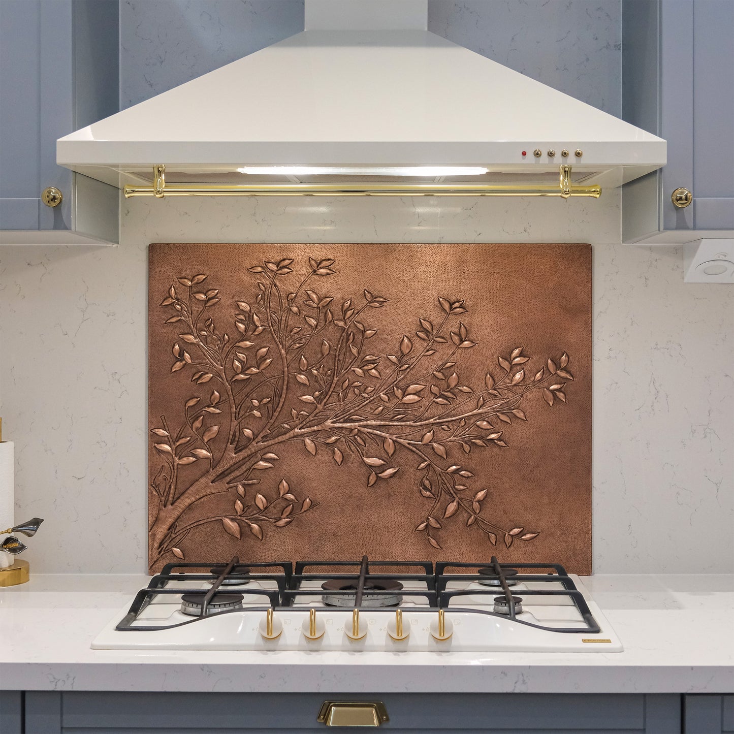 Copper Tree Branches Backsplash