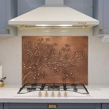 Copper Tree Branches Backsplash