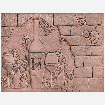 Italian Kitchen Backsplash Tile - Copper Tuscan Vineyard - Natural Copper