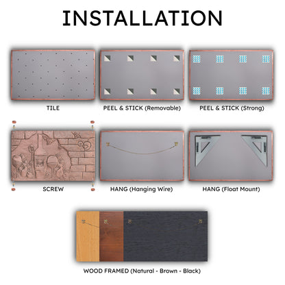 Italian Kitchen Backsplash Tile - Copper Tuscan Vineyard - Natural Copper
