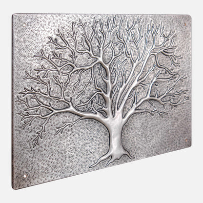 Copper Backsplash Panel (Tree of Life, Silver Color)