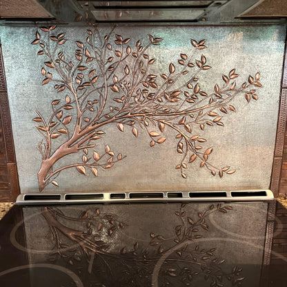 Tree Branches with Leaves Kitchen Backsplash Tile