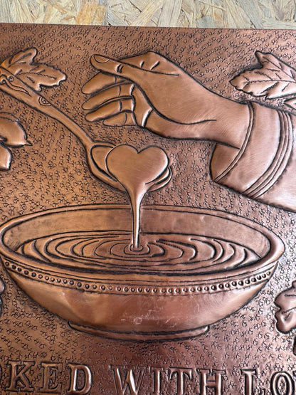 Hand-Hammered Copper Kitchen Backsplash Tile: Cooked With Love