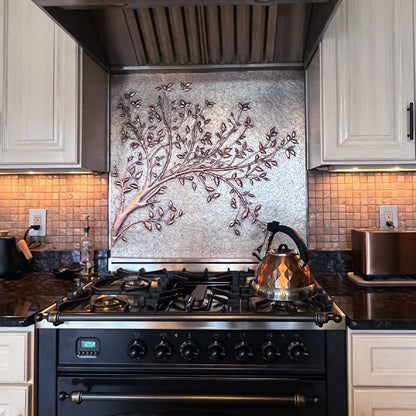 Tree Branches with Leaves Kitchen Backsplash Tile - Natuross