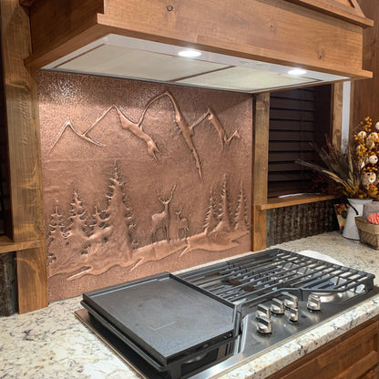 Deer Scene Kitchen Backsplash